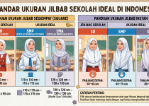 ukuran jilbab sekolah sd smp sma yang ideal