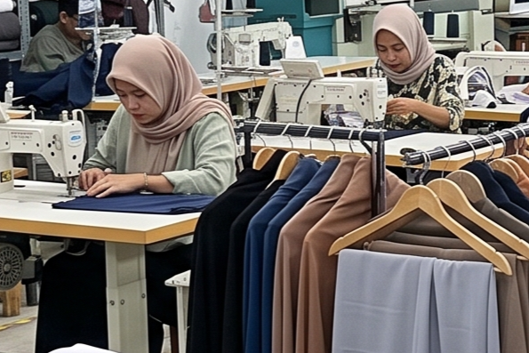 penjahit di konveksi hijab sekolah bandung