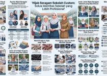 cara memesan hijab seragam sekolah custom