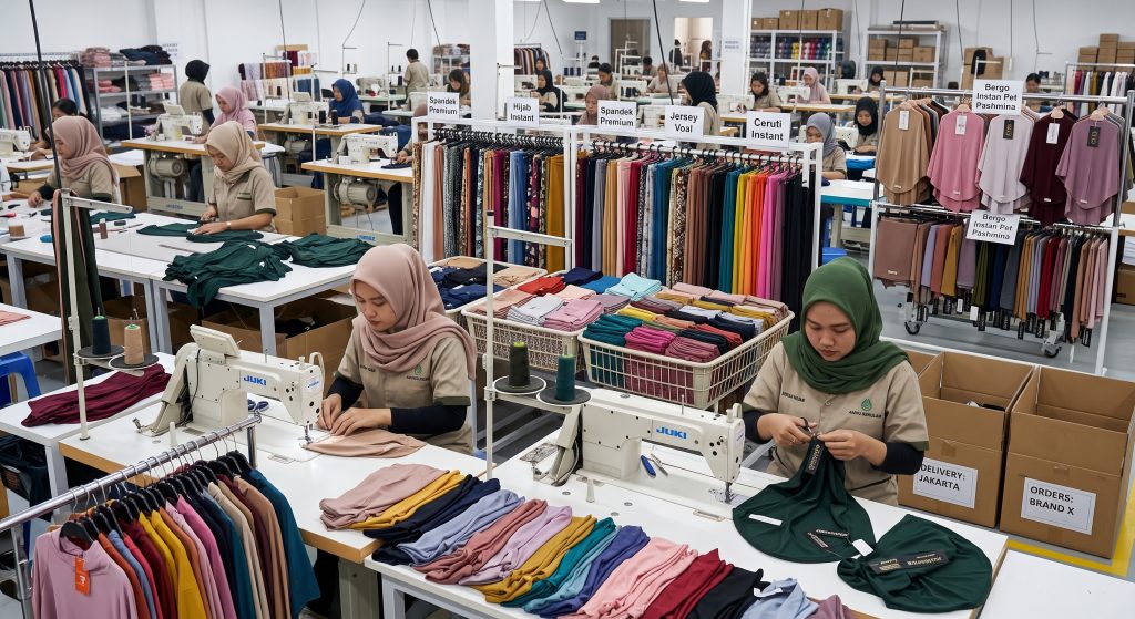 11 Tips Memilih Konveksi Hijab untuk Brand 2 Konveksi Hijab Instan untuk Brand